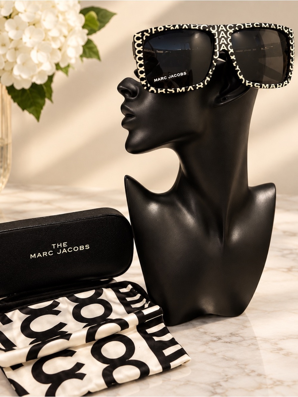 Marc Jacobs MARC 672/CS Clip-On Eyeglasses & Sunglasses 58 Case & Dustbag NWOT